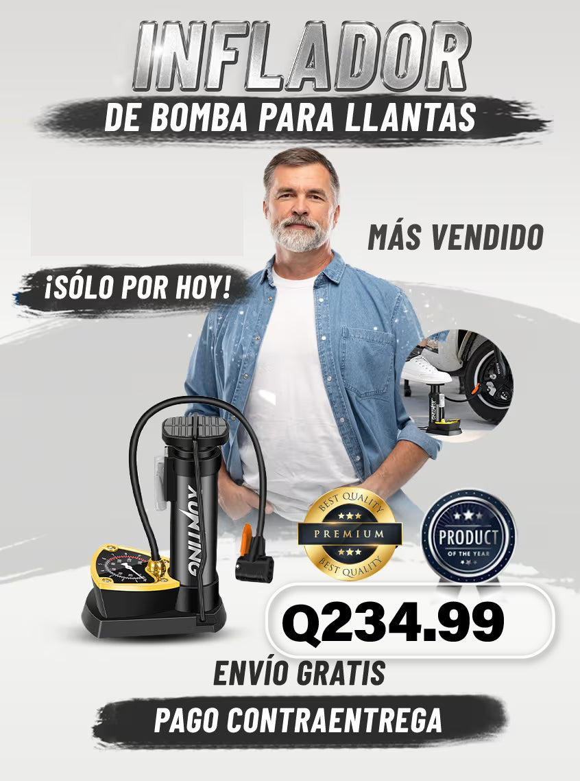 INFLADOR DE BOMBA PARA LLANTAS