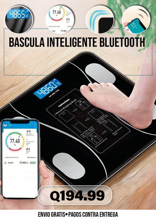 BASCULA INTELIGENTE BLUETOOTH 180 KG