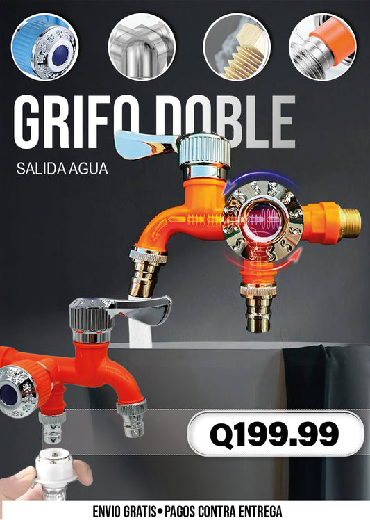 GRIFO DOBLE SALIDA AGUA