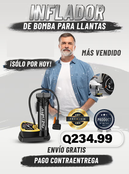 INFLADOR DE BOMBA PARA LLANTAS